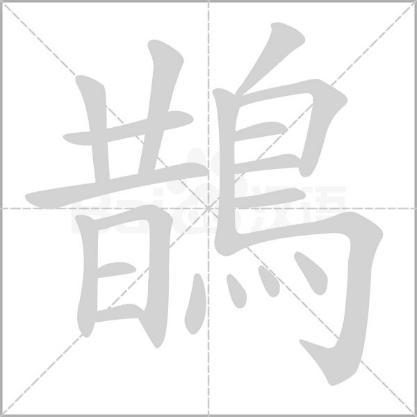 鵲的笔顺动画演示